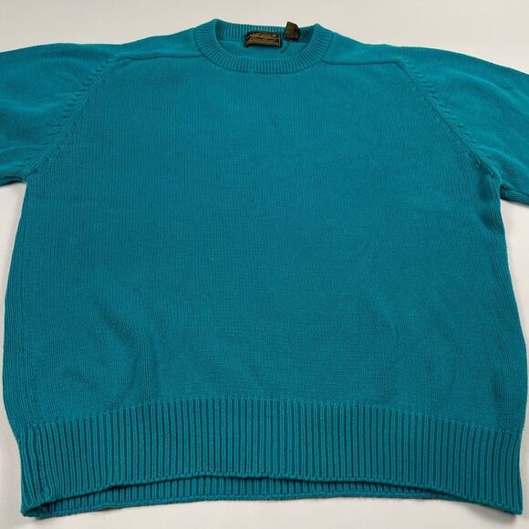 Vintage Teal Eddie Bauer Outdoors Hiking Camping 90s Sweater Size Large - Picture 2 of 7